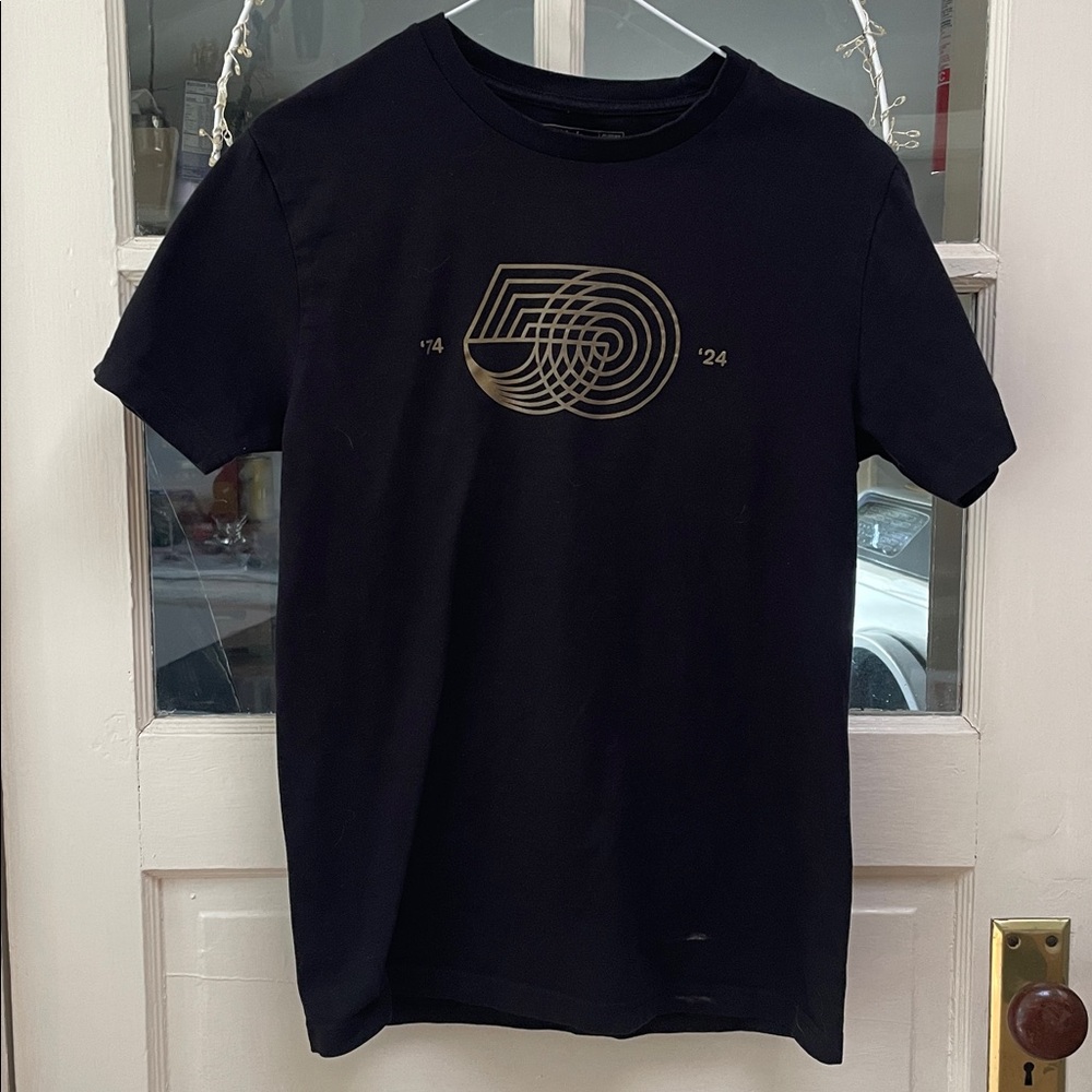 D'Addario Black Graphic Logo Tee small 100% cotton